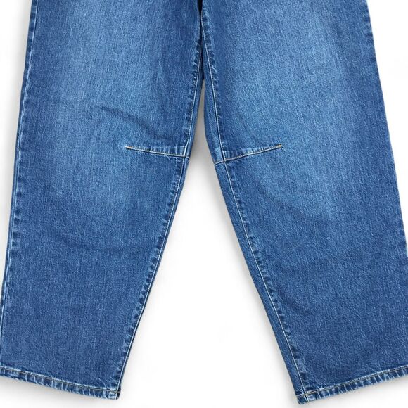 Banana Republic Barrel Jeans Womens sz 28 /6 Mid Rise Medium Wash Stretch NEW - Picture 3 of 16